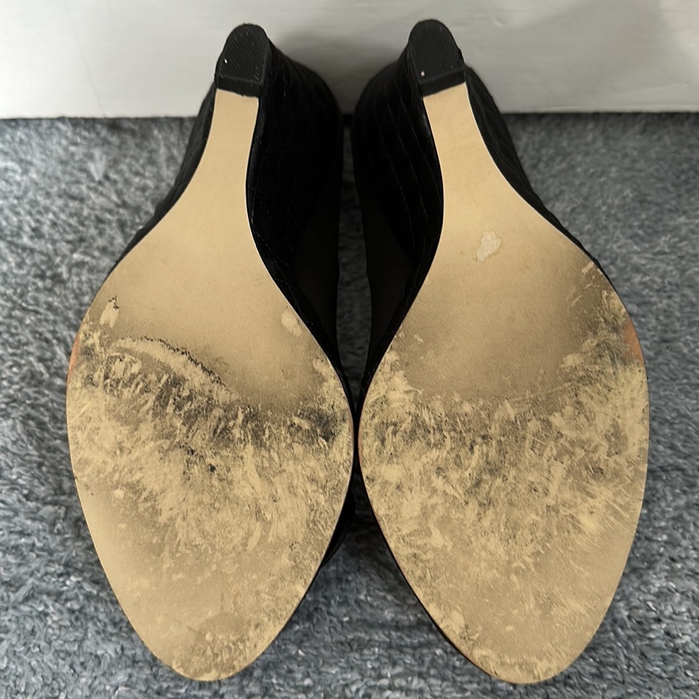 Steve Madden black peep toe wedge - Picture 5 of 5